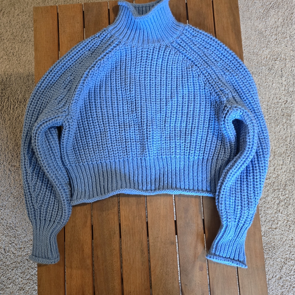 H&M Blue Turtleneck Sweater
